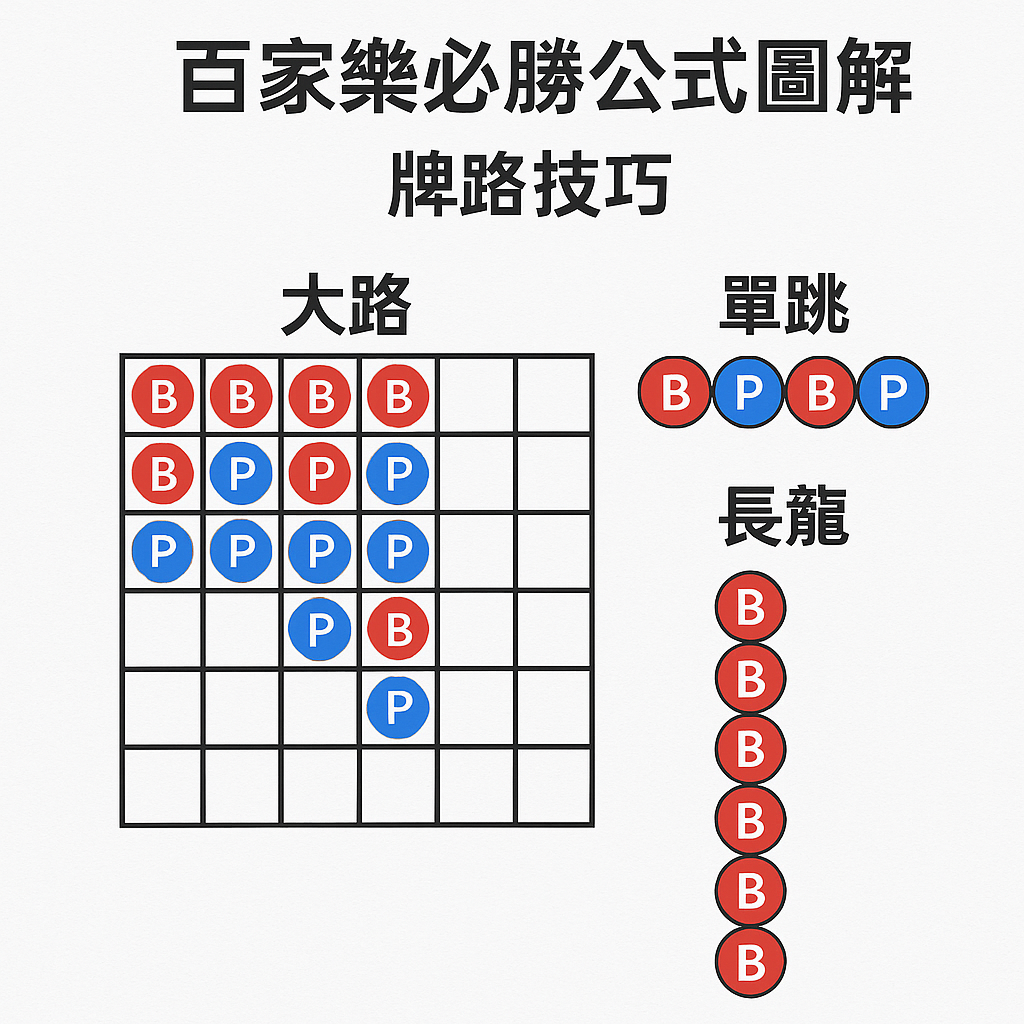 百家樂必勝公式圖解 牌路技巧