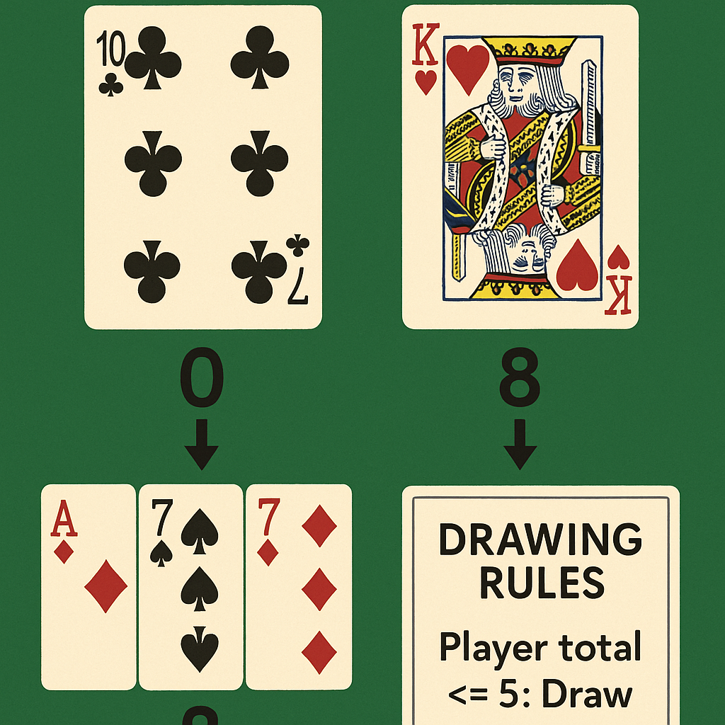 百家樂點數 補牌規則