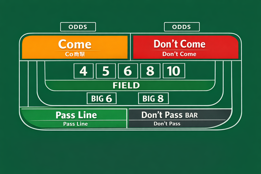 花旗骰桌面下注區