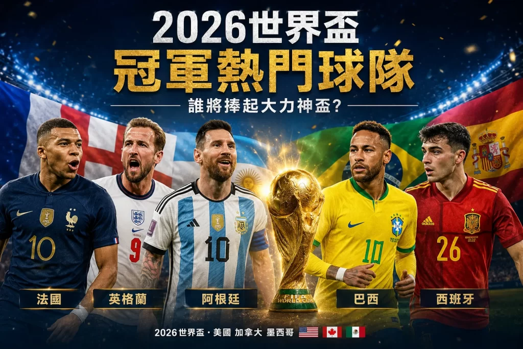 2026世界盃冠軍熱門球隊